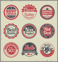  set of retro badges