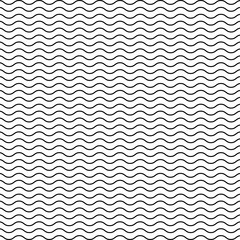 black seamless wavy line pattern