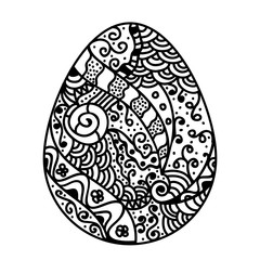 Wall Mural - Sketch floral easter egg