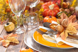 Fototapeta Tulipany - Thanksgiving dinner decoration.