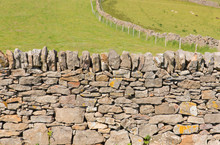 Dry Stone Wall The Gower Peninsula South Wales UK
