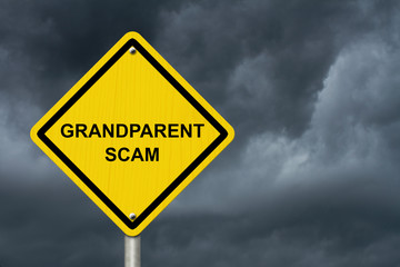 Wall Mural - Grandparent Scam Warning Sign