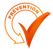 prévention sur symbole validé orange