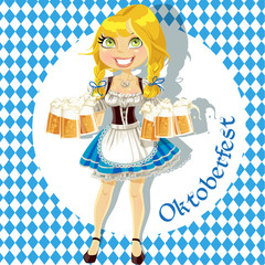 Blond celebrating Oktoberfest