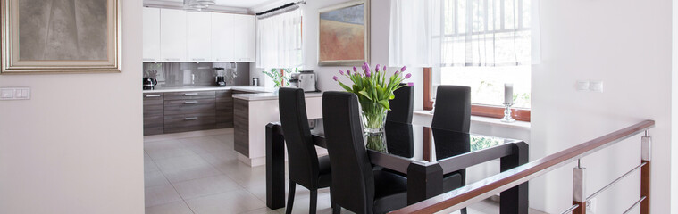 Dining table in elegant interior