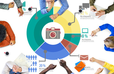 Wall Mural - Analysis Analytic Marketing Sharing Graph Diagram Concept