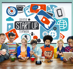 Sticker - Start Up Launch Growth Success Idea Business Concept