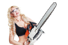 Woman With Chainsaw