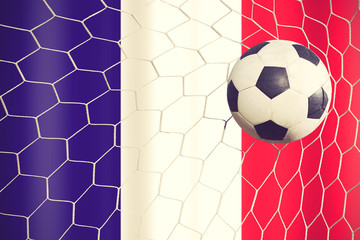 France soccer ball vintage color