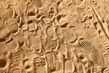 Footwear Prints On Sand