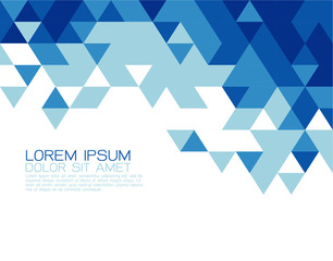 Poster - abstract blue triangle modern template for business or technolog