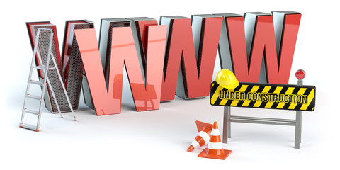 www under construction 3D