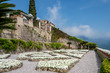 View of terrace at  villa Rufolo in Ravello, Amalfi Coast.