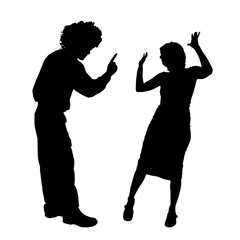 Poster - Vector silhouette of a couple.