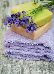 Wall Mural - Lavender and handmade soap