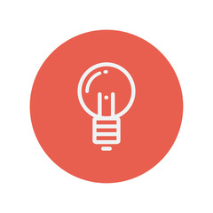 Poster - Light bulb thin line icon