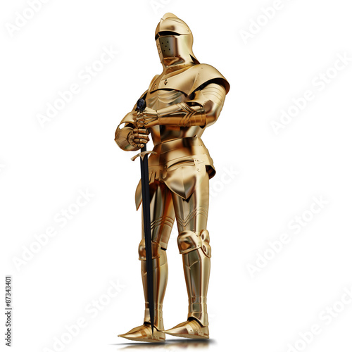 Fotomural illustration of a Golden armor