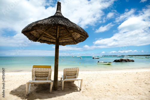 Transat Sur La Plage Mauritius Buy This Stock Photo And
