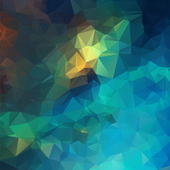 Wall Mural - Blue abstract polygon pattern