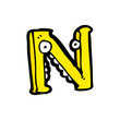 © lineartestpilot - cartoon letter n