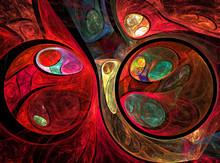 Abstract Fractal Red Balls, Background