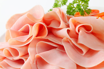 Canvas Print - Thinly sliced ham