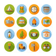 © Yuzach - A set of hiking flat icons in modern style