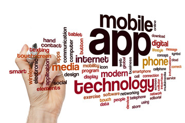 Wall Mural - app word cloud concept