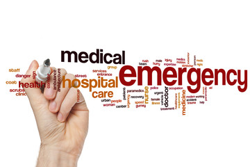 Canvas Print - Emergency word cloud concept