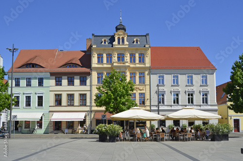 Strassencafe am Altmarkt, Cottbus Stock-Foto | Adobe Stock