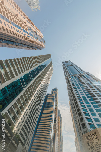 Naklejka na meble Tall Dubai Marina skyscrapers in UAE