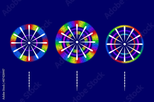 虹色の花火 Stock Illustration Adobe Stock