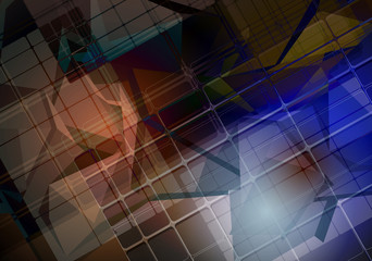 Abstract tech background. Futuristic technology interface. Vecto