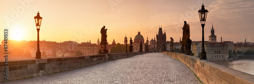 Naklejka dekoracyjna Karlsbrücke in Prag Panorama