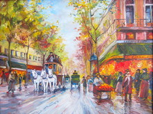 Original Oil Painting Paris