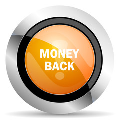 Poster - money back orange icon