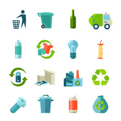 Canvas Print - Recycling Icons Set 