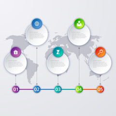 Wall Mural - Vector illustration of a timeline infographics