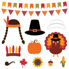 Sticker - Thanksgiving decoration and photo booth props