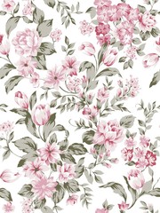 Wall Mural - Zana Floral Pattern