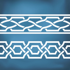 Poster - Seamless geometric tiling borders