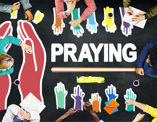 Wall Mural - Pray Praying Hope Help Spirituality Religion Concept