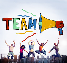 Wall Mural - Team Teamwork Corporate Partnership Collaboration Concept