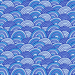 Sticker - Seamless Wave pattern