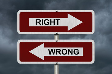 Poster - Right versus Wrong