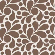Vector Seamless Pattern Of Stylized Petals