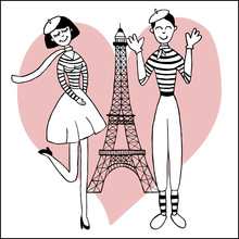 Girl And Mime