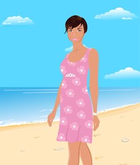 beautifu girl on beach