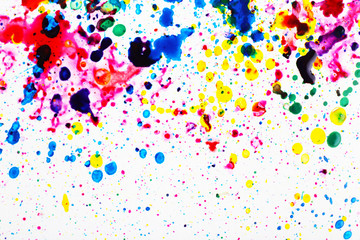 Sticker - Colorful splashes of paint as background