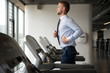 Businessman Exercising In Gym